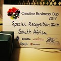 Global event presents Creative Business Cup SA with Special Recognition Award