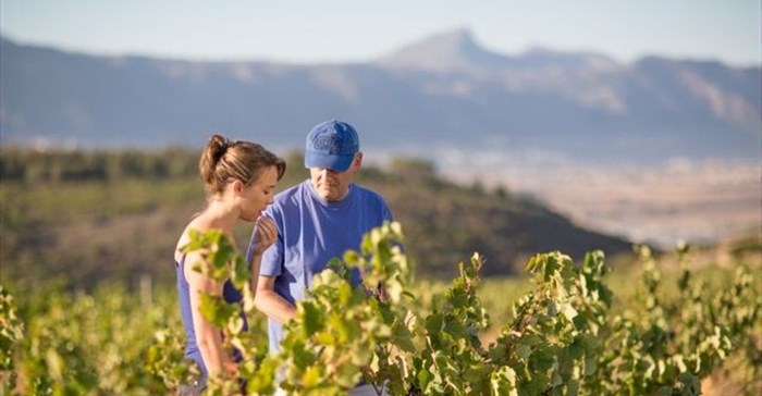 Waterkloof Winemaker Nadia Barnard with estate owner Paul Boutinot (Image Supplied)