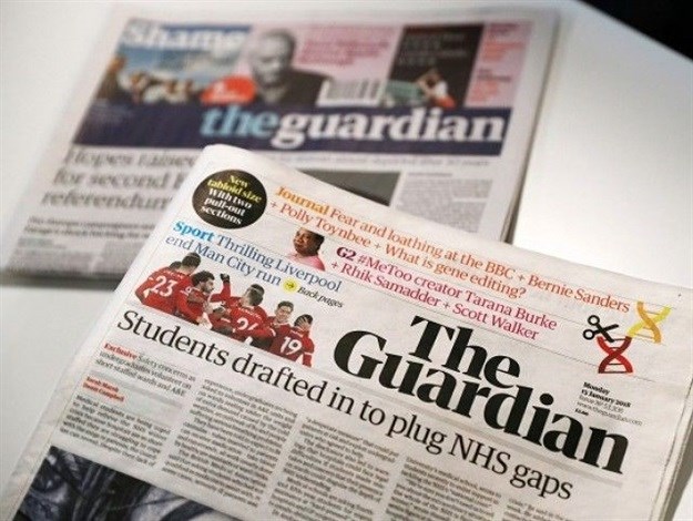 UK's Guardian daily goes tabloid to cut costs