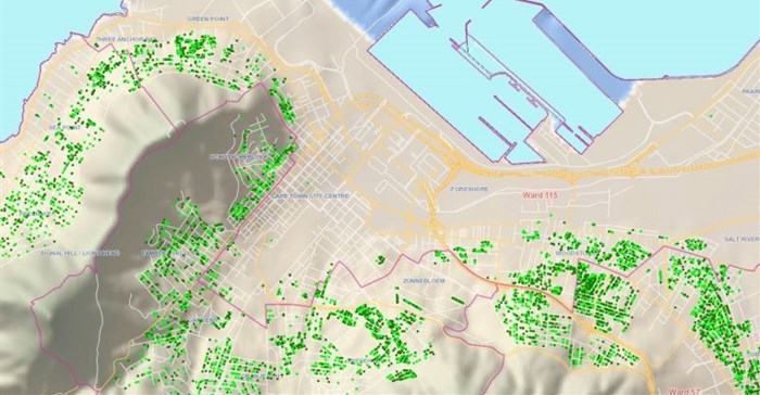 Cape Town's 'green' map reveals water usage per household