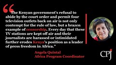 Kenyan government ignores court order over broadcasting ban