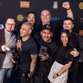 Reddy with team Grid, celebrating their Grand Prix at Loeries 2017.