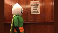 Splash, Department of Water and Sanitation mascot. © screenshot, @DWS_RSA via Twitter.