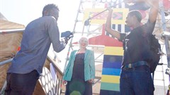 on Design Indaba set she built at Artscape, Cape Town South Africa by .