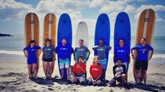 Loyiso and the team he attended the LeaderSurf programme with.