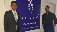 DR Shaheen Kader, owner of the Cape Town branch with CEO of Reviv South Africa and owner of the Joburg branch, Sayed Mia. © African Star Communications.