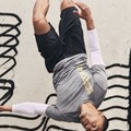 H&M’s New Routine sportswear campaign featuring graffiti artist Revok’s unauthorised artwork in the background. © H&M