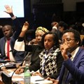 African youth participate at an international youth forum at the UN headquarters in New York. Photo: Africa Renewal/Shu Zhang