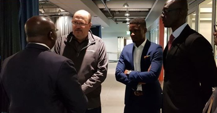 Vice President of Ghana, Dr Mahamudu Bawumia with the GE Digital team on a tour of the company’s San Ramon facility.