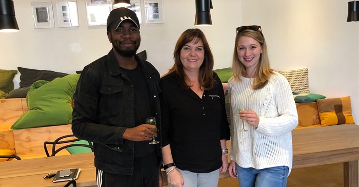 Prince Zwane, Lynne Wylie and Kaylee Germann. Image supplied.