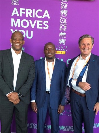 Jerry Mabena (CEO Thebe Tourism Group) Tshifiwa Tshivhengwa (CEO Fedhasa) Sven Leirvaag (VP Industry Affairs, Amadeus)