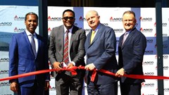 From left to right: Nuradin Osman (AGCO Vice President and General Manager Africa), HE Emmanuel Mwamba (High Commissioner in South Africa - Republic of Zambia), Martin Richenhagen (AGCO, Chairman, President, CEO) and Gary Collar (AGCO Snr Vice President and General Manager, Asia-Pacific and Africa)