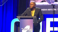 Dyeshana 'representing Wakanda' at the 2018 One Show Awards.