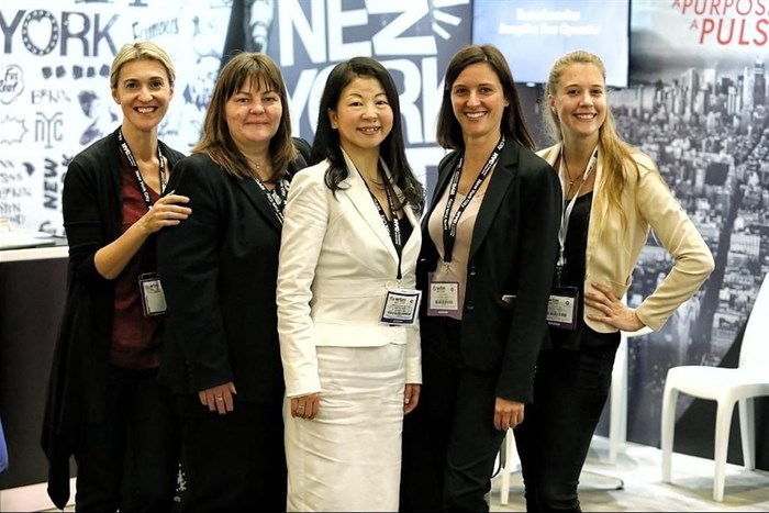 Makiko Matsuda Healy (middle) with Big Ambitions at WTM Africa 2018