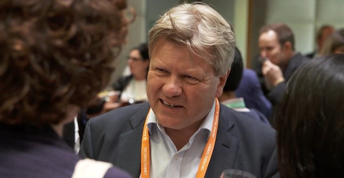 Julian Boulding, president of thentworkone at the 2017 Indie Summit. Screengrab from thenetworkone channel on .