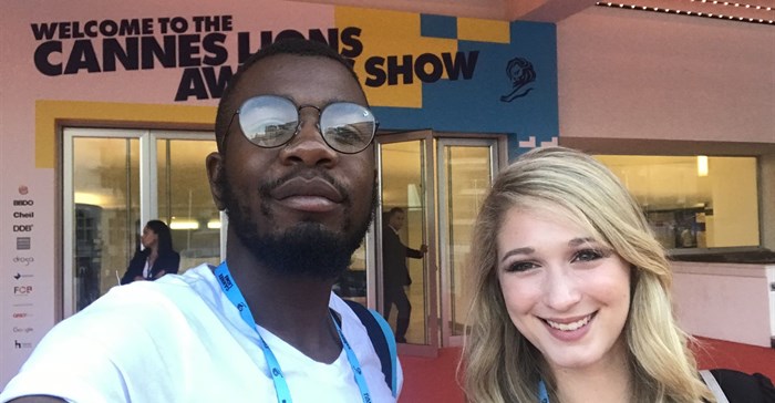 Prince Zwane and Kaylee Germann of Publicis Johannesburg at the Cannes Lions Festival.