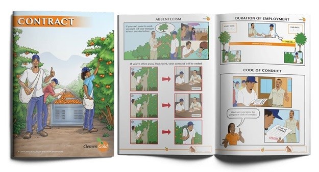 Comic Contracts can help bridge language and literacy barriers.<p>Image: Creative Comics