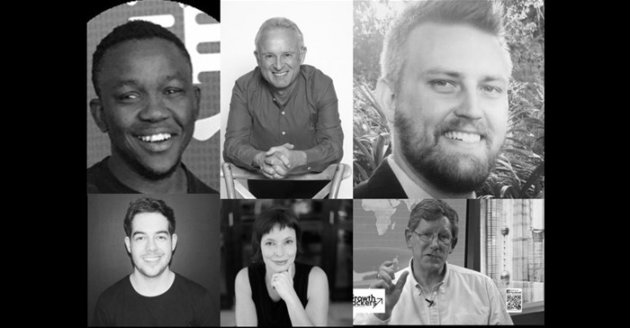 Speakers (L-R): Top - Mongezi Mtati, marketing manager, Ornico, Arthur Goldstuck, CEO of World Wide Worx, Matthew Arnold, chief engagement officer, VML. Bottom - Arye Kellman, co-founder and chief creative officer, Tilt, Gail Schimmel, CEO, ASA and Godfrey Parkin, CEO, Britefire.