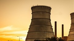 South Africa is the only African country that has nuclear power. The Koeberg nuclear reactor cooling tower. Shutterstock