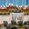 Democratic Republic of Congo President Joseph Kabila delivers a state of the nation speech in Kinshasa on July 19, 2018. Authorities in the DRC jailed a journalist for criminal defamation on September 6. Credit: AFP/Junior D. Kannah/CPJ.