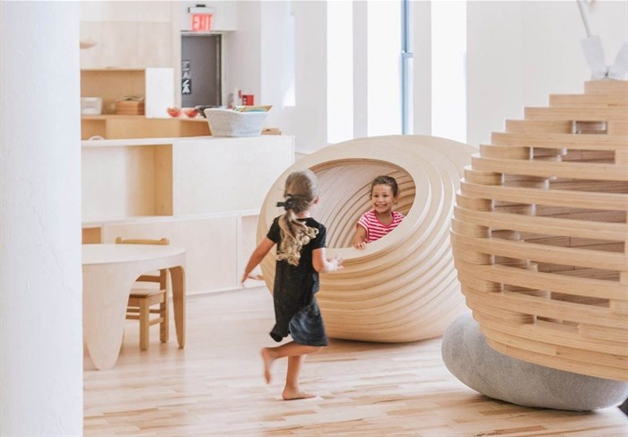 Big completes WeWork's first micro-school with super-elliptic objects in New York City