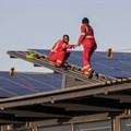 Rooftop solar installation at Black River Park in Cape Town