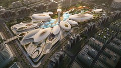First phase of ZHA's droplet-shaped entertainment complex set for 2019 completion