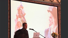 Jason Harrison of M&C Saatchi Abel presenting at the Red & Yellow School's #DigitalAgencyShowcase. Image via Mike Abel .