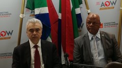 Dr Fatih Birol, executive director, International Energy Agency, and South African Energy Minister Jeff Radebe