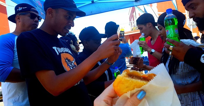 Everybody Instagramming the experience.