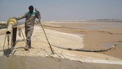 A gold tailings dam under construction in South Africa. Author supplied