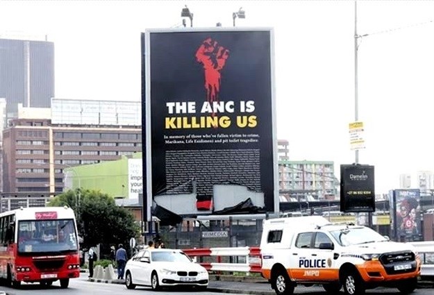 The DA's Life Esidimeni billboard.