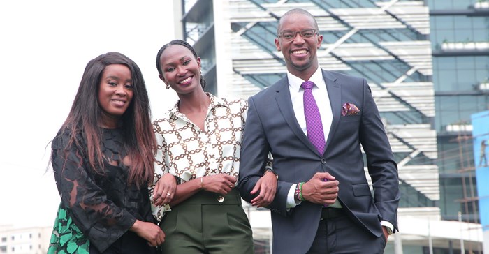 Previous BBC Komla Dumor Award winners (L-R): Didi Akinyelure (2016), Nancy Kacungira (2015) and Waihiga Mwaura (2018).