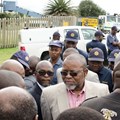 Minister of MIneral Resources Gwede Mantashe visited Gloria Coal Mine last week, where 22 men are trapped underground, presumed dead. Photo: Ciaran Ryan