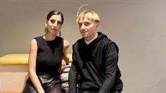 Moon Ribas, a Spanish avant-garde artist with Neil Harbisson, a cyborg artist. © .