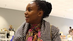 Filmmaker Wanuri Kahiu in conversation with Terry Levin and Louise Marsland. © .