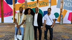 Young creatives from left - Cedric Nzaka, Nandi Dlepu, Morena Sefatsa and Yanga Yaya at the 2019 Design Indaba.