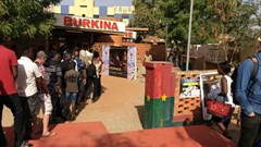The entrance to Fespaco’s main venue, Cinema Burkina. Credit: Pier Paolo Frassinelli.