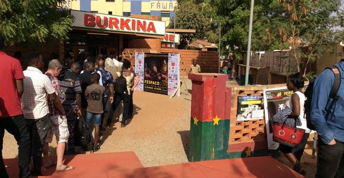 The entrance to Fespaco’s main venue, Cinema Burkina. Credit: Pier Paolo Frassinelli.