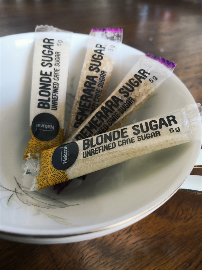 Natura Sugars' sugar sachets