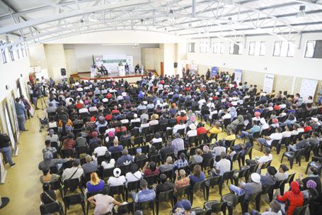 Minister of Higher Education and Training, Doctor Naledi Pandor addresses a full house at the Youth Summit.