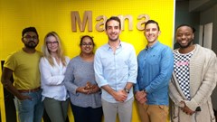 Some of team Mama Creative, from L to R: Kyle Gounden, Karla Strydom, Mishka Naidoo, Nicola Rossi, Adam Leontsinis, and Tetelo Nhlapo.
