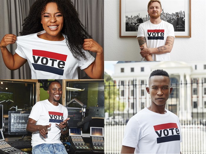 L to R clockwise: Nomzamo Mbatha, Francois Van Coke, Katlego Maboe and DJ MoFlava.