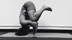 A University of Cape Town medical student doing yoga for a project that draws on ideas from medical and health humanities. Third Year Yoga SSM