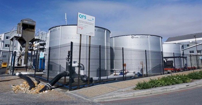 The desalination plant on the Waterfront is not operating and the company that runs it is in a legal dispute with the City of Cape Town. Photo: Kristine Liao