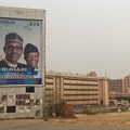 A billboard for Nigeria's incumbent president Muhammadu Buhari and his deputy, who won re-election in February. Credit: CPJ/Jonathan Rozen.