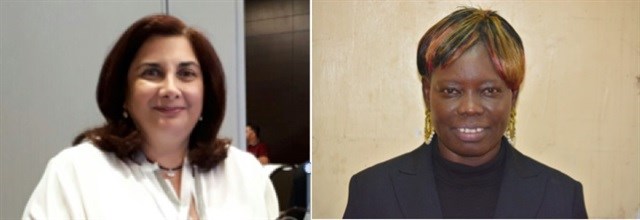 (L-R) Acil Tabbara and Anna Nimiriano.