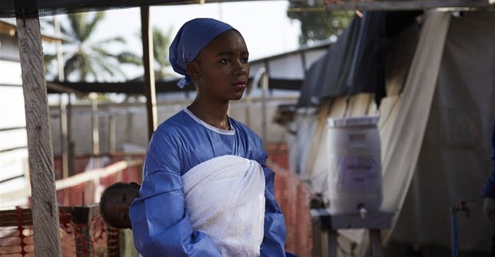 A health worker looks on at an Ebola transit centre in Beni in North Kivu province, DRC. Hugh Kinsella Cunningham/EPA