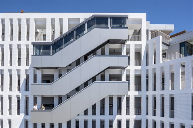 dhk completes sculpted monolithic apartment block in Century City