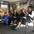 (L-R) Marit Van Den Elshout (IFFR), Anne Lai (Sundance Institute), Elias Ribeiro (Realness), Bongiwe Selane (Realness), announce Realness participants at Cannes this week.